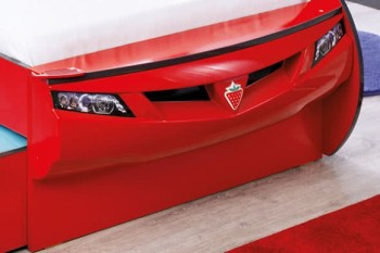 CARBED Кровать-машина Coupe с выдвижной кроватью Red 20.03.1306.00 в Емельяново - emelyanovo.mebel54.com | фото