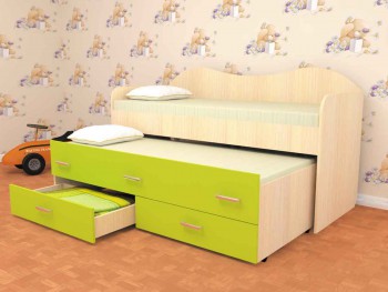 Кровать детская Нимфа двухместная 2.0 Венге/Дуб молочный в Емельяново - emelyanovo.mebel54.com | фото
