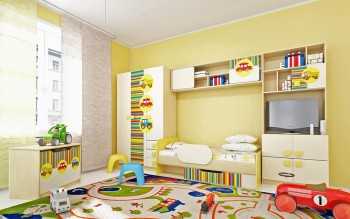 Детская комната Клаксон (Бежевый/корпус Клен) в Емельяново - emelyanovo.mebel54.com | фото