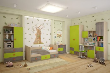 Детская комната Пуговка в Емельяново - emelyanovo.mebel54.com | фото
