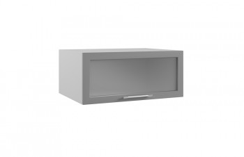 Гарда ГПГС 800 шкаф верхний горизонтальный глубокий со стеклом (Белый/корпус Серый) в Емельяново - emelyanovo.mebel54.com | фото
