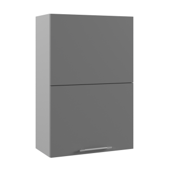 Капри ВПГПМ 600 шкаф верхний высокий Blum Aventos HF (Камень светлый/корпус Серый) в Емельяново - emelyanovo.mebel54.com | фото