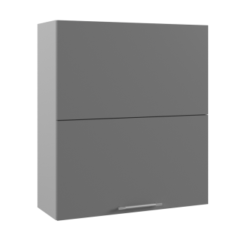 Корато ВПГПМ 800 шкаф верхний с подъемным механизмом высокий (Кварц черный/корпус Серый) в Емельяново - emelyanovo.mebel54.com | фото