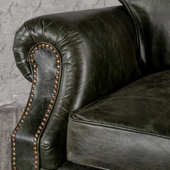Кресло кожаное Лофт Аристократ (ширина 1070 мм) в Емельяново - emelyanovo.mebel54.com | фото