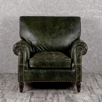 Кресло кожаное Лофт Аристократ (ширина 1070 мм) в Емельяново - emelyanovo.mebel54.com | фото
