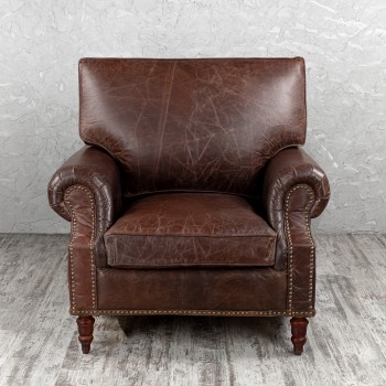 Кресло кожаное Лофт Аристократ (ширина 1100 мм) в Емельяново - emelyanovo.mebel54.com | фото