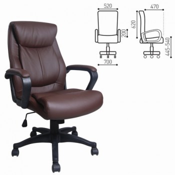 Кресло офисное BRABIX Enter EX-511 (коричневый) в Емельяново - emelyanovo.mebel54.com | фото