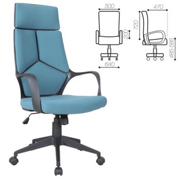 Кресло офисное BRABIX Prime EX-515 (голубая ткань) в Емельяново - emelyanovo.mebel54.com | фото