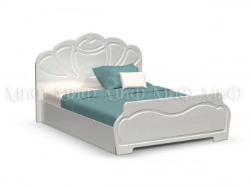 Кровать 1,4м Гармония (Белый/Белый глянец) в Емельяново - emelyanovo.mebel54.com | фото