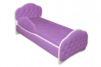 Кровать 160 Гармония 67 Светло-фиолетовый (мягкий бортик) в Емельяново - emelyanovo.mebel54.com | фото