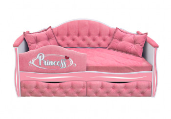 Кровать 160 серии Иллюзия 2 ящика 36 Розовый (мягкий бортик/подушки) в Емельяново - emelyanovo.mebel54.com | фото