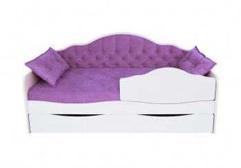 Кровать 170 серии Иллюзия Лайт 1 ящик 32 Фиолетовый (подушки) в Емельяново - emelyanovo.mebel54.com | фото