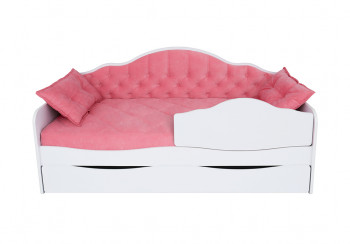 Кровать 170 серии Иллюзия Лайт 1 ящик 89 Розовый (подушки) в Емельяново - emelyanovo.mebel54.com | фото