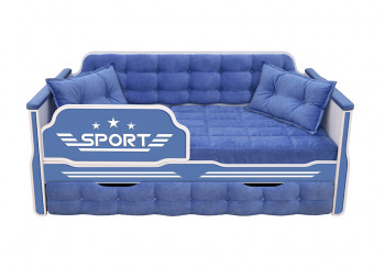 Кровать 170 серии Спорт 1 ящик 85 Синий (подушки) в Емельяново - emelyanovo.mebel54.com | фото