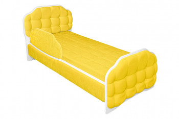 Кровать 180 Атлет 74 жёлтый (мягкий бортик) в Емельяново - emelyanovo.mebel54.com | фото
