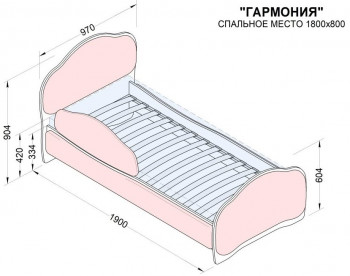Кровать 180 Гармония 08 Шоколад (мягкий бортик) в Емельяново - emelyanovo.mebel54.com | фото