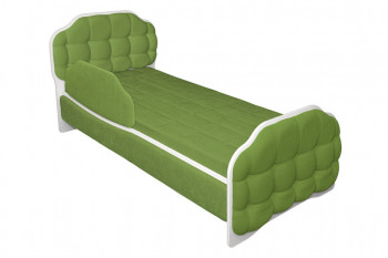Кровать 190 Атлет Lux 76 Зелёный (мягкий бортик) в Емельяново - emelyanovo.mebel54.com | фото