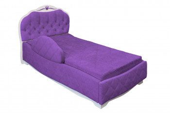 Кровать 190 Гармония Lux 32 Фиолетовый (мягкий бортик) в Емельяново - emelyanovo.mebel54.com | фото
