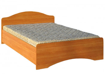 Кровать двойная 1600-1 без матраса (круглые спинки) Вишня Оксфорд в Емельяново - emelyanovo.mebel54.com | фото
