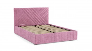 Кровать Гамма ш. 1400 (без основания для хранения) (велюр тенерифе розовый) в Емельяново - emelyanovo.mebel54.com | фото