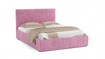 Кровать Гамма ш. 1400 (с основанием для хранения) (велюр тенерифе розовый) в Емельяново - emelyanovo.mebel54.com | фото