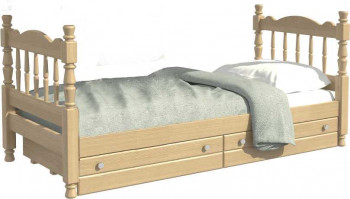Кровать одинарная Аленка из массива сосны 800*1890 Сосна в Емельяново - emelyanovo.mebel54.com | фото