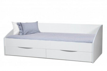 Кровать одинарная "Фея - 3" (симметричная) New/(белый / белый / ДВПО: белый) в Емельяново - emelyanovo.mebel54.com | фото