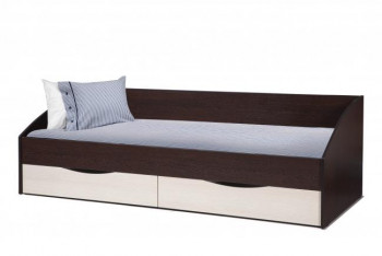 Кровать одинарная "Фея - 3" (симметричная) New (венге / вудлайн кремовый / ДВПО: белый) в Емельяново - emelyanovo.mebel54.com | фото