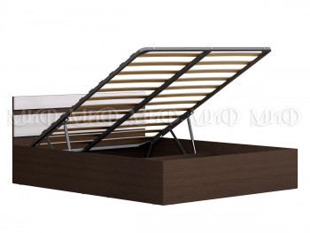 Кровать с подъемным механизмом Нэнси 1,4м (Венге/белый глянец) в Емельяново - emelyanovo.mebel54.com | фото