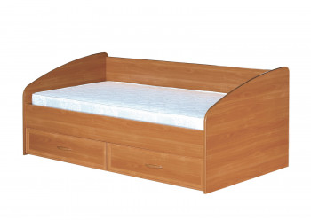 Кровать с ящиками с задней спинкой 900-1 без матраса Вишня Оксфорд в Емельяново - emelyanovo.mebel54.com | фото
