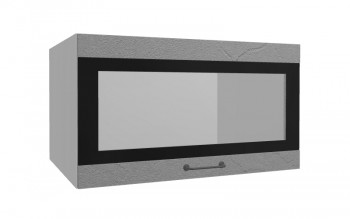 Лофт ВПГСФ 800 шкаф верхний горизонтальный со стеклом высокий с фотопечатью (Штукатурка серая/корпус Серый) в Емельяново - emelyanovo.mebel54.com | фото