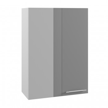Лофт ВПУ 650 шкаф верхний угловой высокий (Штукатурка белая/корпус Серый) в Емельяново - emelyanovo.mebel54.com | фото