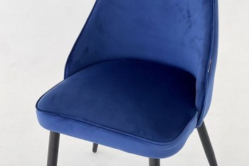 Набор стульев Милан 2 шт (синий велюр/черный) в Емельяново - emelyanovo.mebel54.com | фото