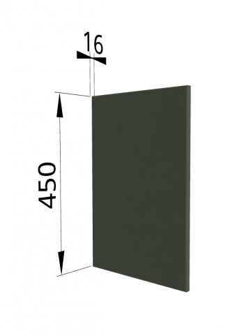 Панель торцевая (для шкафа горизонтального высокого) ВПГ Квадро (Оливково-зеленый) в Емельяново - emelyanovo.mebel54.com | фото