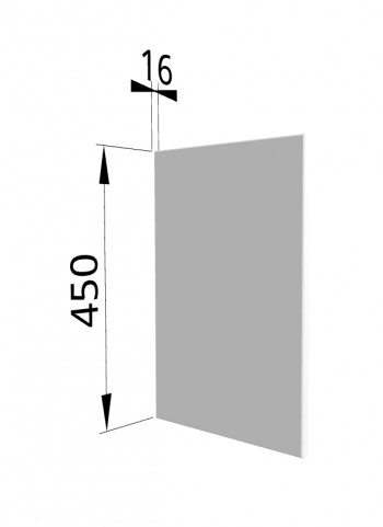 Панель торцевая (для шкафа горизонтального высокого) ВПГ Ройс (Белый софт) в Емельяново - emelyanovo.mebel54.com | фото