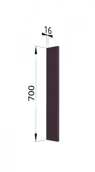 Панель торцевая (для шкафа торцевого верхнего) ПТ 400 Тито, Гарда (Пурпур) в Емельяново - emelyanovo.mebel54.com | фото