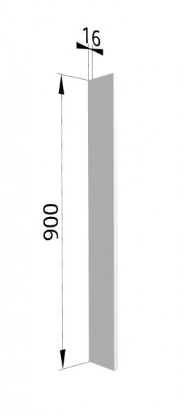 Панель торцевая (для шкафа верхнего торцевого высокого) ВПТ 400 Капри (Липа белый) в Емельяново - emelyanovo.mebel54.com | фото