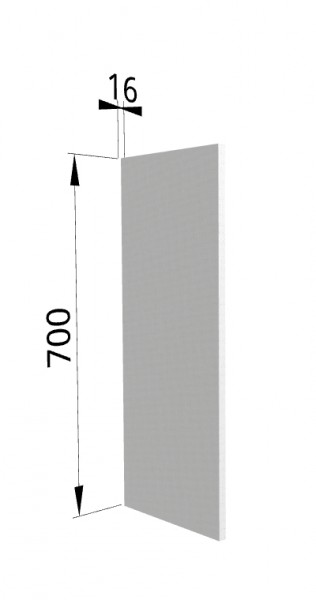Панель торцевая (для шкафа верхнего высотой 700 мм) П Мелисса (Белый скин) в Емельяново - emelyanovo.mebel54.com | фото