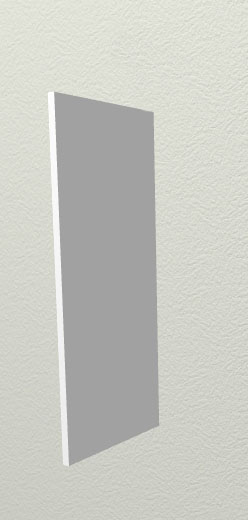 Панель торцевая П Капля (для шкафа верхнего) Белый в Емельяново - emelyanovo.mebel54.com | фото