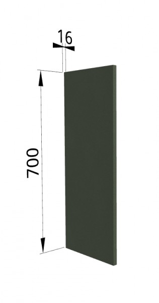 Панель торцевая П Квадро (для шкафа верхнего) Оливково-зеленый в Емельяново - emelyanovo.mebel54.com | фото
