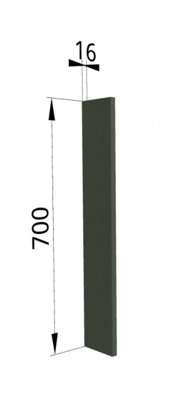 Панель торцевая ПТ 400 Квадро (для шкафа торцевого верхнего) Оливково-зеленый в Емельяново - emelyanovo.mebel54.com | фото