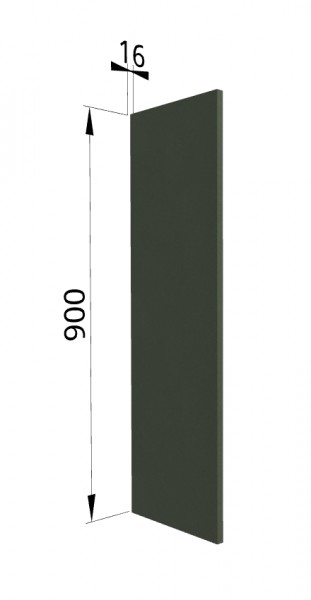 Панель торцевая ВП Квадро (для шкафа верхнего высокого) Оливково-зеленый в Емельяново - emelyanovo.mebel54.com | фото