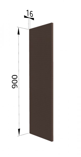 Панель торцевая ВП Квадро (для шкафа верхнего высокого) Шоколад кожа в Емельяново - emelyanovo.mebel54.com | фото