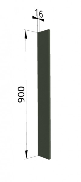 Панель торцевая ВПТ 400 Квадро (для шкафа торцевого верхнего) Оливково-зеленый в Емельяново - emelyanovo.mebel54.com | фото