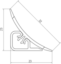 Плинтус LB-23, L=3000мм, черная сосна в Емельяново - emelyanovo.mebel54.com | фото