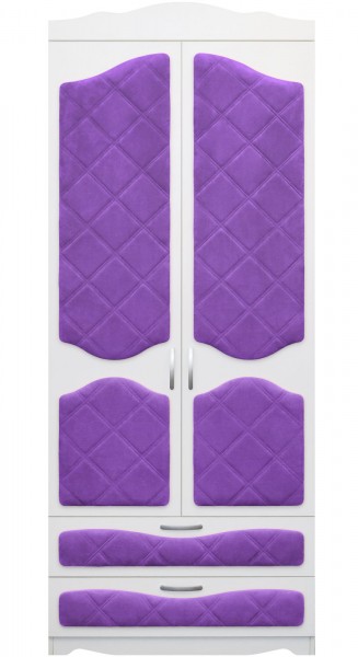 Шкаф 2-х створчатый с ящиками серии Иллюзия 32 Фиолетовый в Емельяново - emelyanovo.mebel54.com | фото
