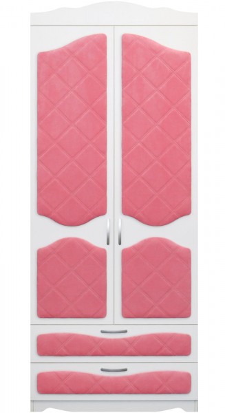 Шкаф 2-х створчатый с ящиками серии Иллюзия 89 Розовый в Емельяново - emelyanovo.mebel54.com | фото