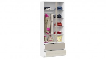 Шкаф для одежды комбинированный «Сканди» Дуб Гарден/Белый/Глиняный серый в Емельяново - emelyanovo.mebel54.com | фото