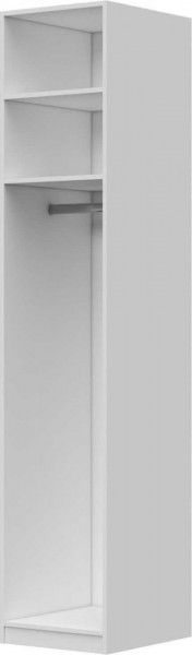 Шкаф ШР-1 зеркало, правый, Вива (Белый/Белый глянец/Платина) в Емельяново - emelyanovo.mebel54.com | фото