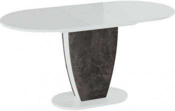 Стол обеденный «Монреаль» Тип 1 (Белый глянец/Моод темный) в Емельяново - emelyanovo.mebel54.com | фото